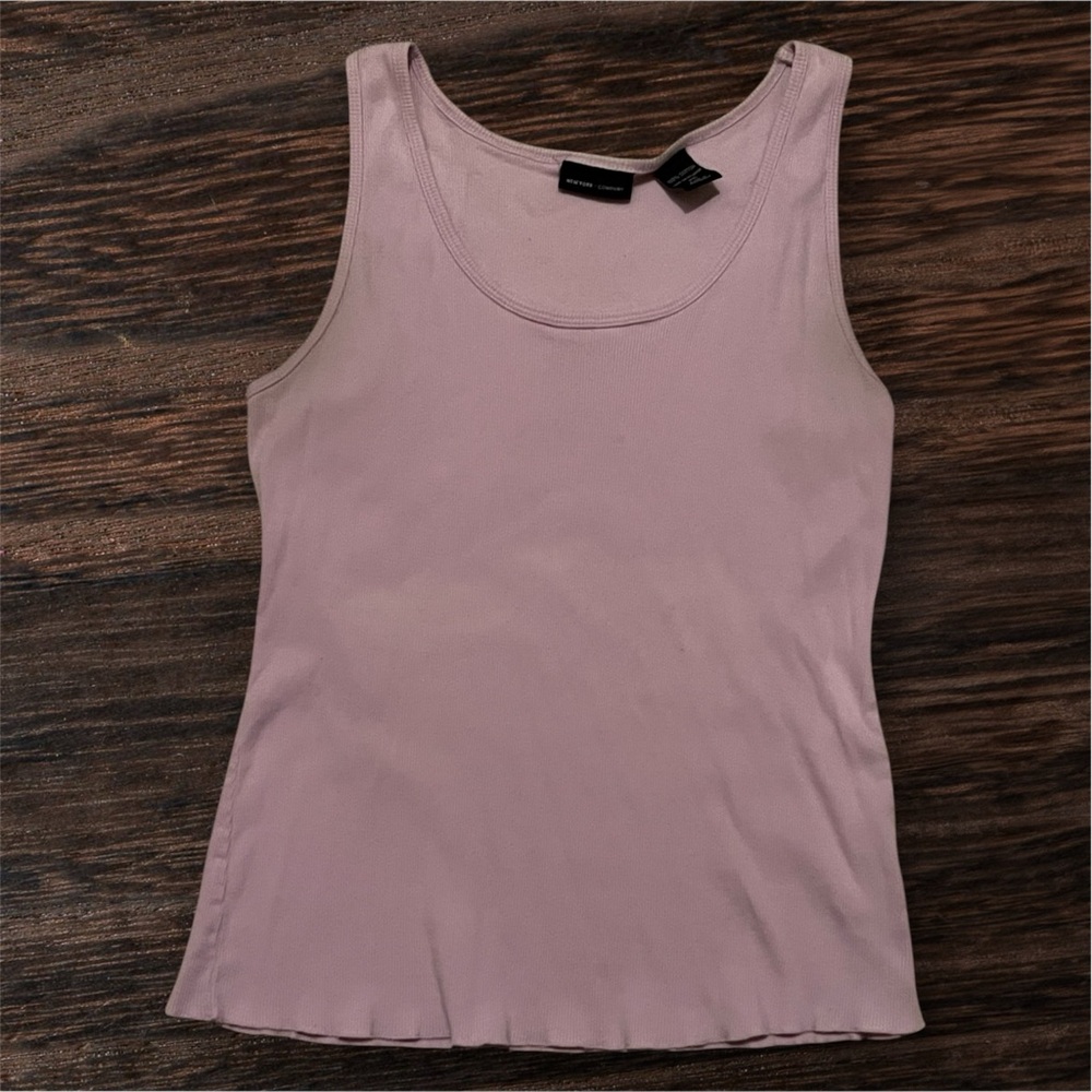 New York & Company Light Purple Tank Top
